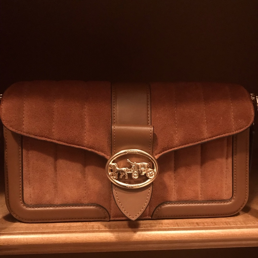 Coach suede Georgie crossbody bag
